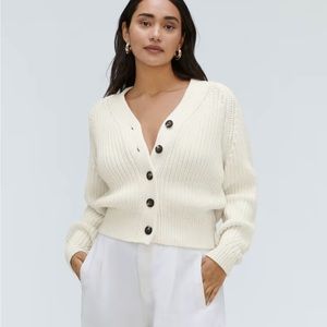 Everlane texture cotton cardigan - light blue